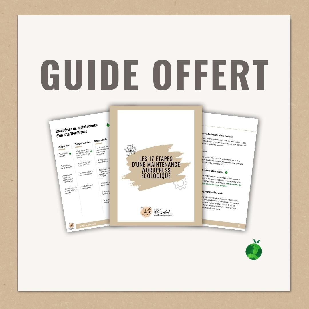 Les 17 étapes d'une maintenance wordpress écologique