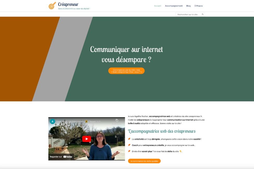 Site Creapreneur - Agathe Rocher